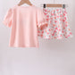 Happy Place Embroidered Skorts Set