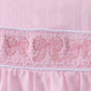 Pink bow smocked ruffle bubble