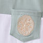 Sage starfish shell embroidery top