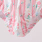 Blush floral print ruffle bow swimsuit
