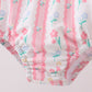Blush floral print ruffle 2pc swimsuit