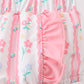 Blush floral print ruffle 2pc swimsuit
