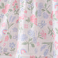 Pink floral bow smocked ruffle bloomer set