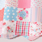Pink floral patchwork scalloped bloomer set