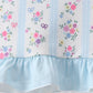 Blue floral ruffle 2pc swimsuit