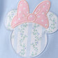 Blue character applique ruffle dress