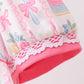Pink birthday cake smocked dress