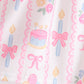 Pink birthday cake smocked dress