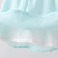Blue starfish smocked jacquard ruffle bloomer set