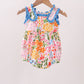 Summer floral print ruffle bubble
