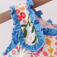 Summer floral print ruffle bubble