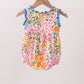 Summer floral print ruffle bubble