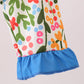 Summer floral print ruffle 2pc swimsuit