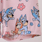 Pink character bamboo 2pc pajama set