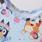 Blue character floral bamboo dress