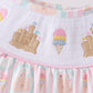 Castle ice cream smocked ruffle dress