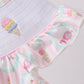 Castle ice cream smocked ruffle dress