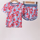 Blue Floral Bamboo Set