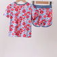 Blue Floral Bamboo Set