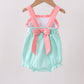 Green Marine Embroidered Jacquard Bubble
