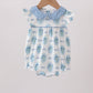 Blue Retro Floral Bubble