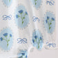 Blue Retro Floral Bubble