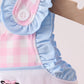 Pink Cow Plaid Embroidered Bubble