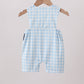 Blue Cow Plaid Embroidered Jon Jon