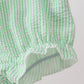 Green Tractor Applique Seersucker Bubble