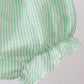 Blue Tractor Applique Seersucker Bloomer Set