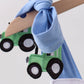 Blue Tractor Applique Seersucker Dress