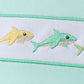 Blue Shark Embroidered Set