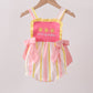 You're my sunshine Stripe Embroidered Bow Bubble