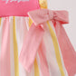 You're my sunshine Stripe Embroidered Bow Bubble