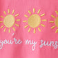 You're my sunshine embroidery Stripe Ruffle Set