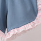 Pink Apple Plaid Embroidered Set