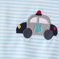 Blue Police Car Stripe Embroidered Bubble