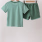 Green Duck Stripe Embroidered Set