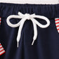 Red Stripe Car Embroidered Set