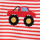 Red Stripe Car Embroidered Set