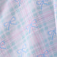 Plaid bow ruffle dress