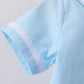 Blue cross embroidery shorts set
