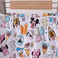 Purple character print bamboo pajama set