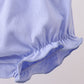Blue stripe shark embroidery bloomer set