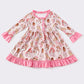 Pink princess christmas girl dress