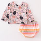 Halloween ghost floral print baby set