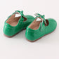 Green bow mary jane shoes