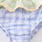 Multicolored gingham one-piece girl swimsuit