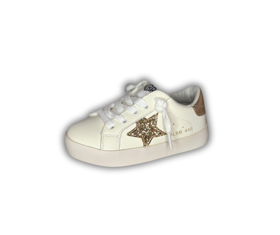 Simple gold girls sneaker