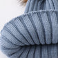 Slate knit pom pom beanie hat baby toddler adult